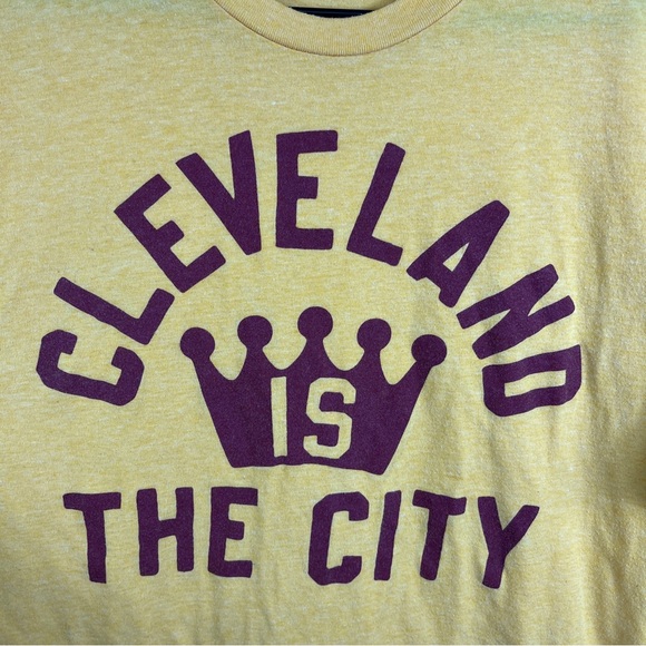 Cleveland Is The City Tshirt Yellow Cleveland Cavs Colors Basketball Homage M/L - Picture 2 of 9